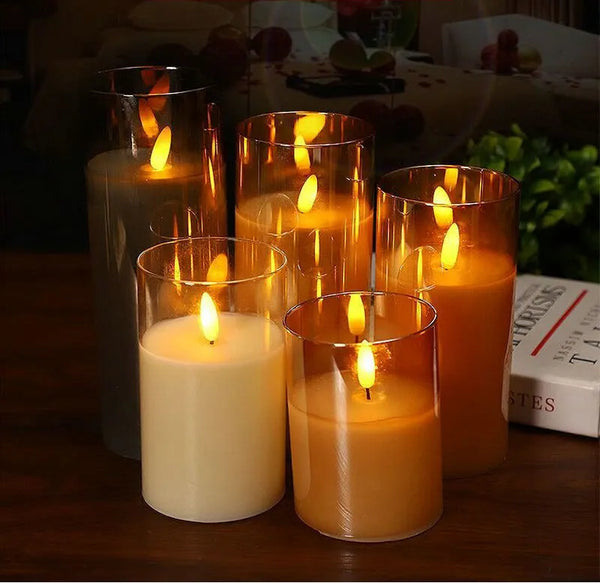 Flameless Glass Tube Candles